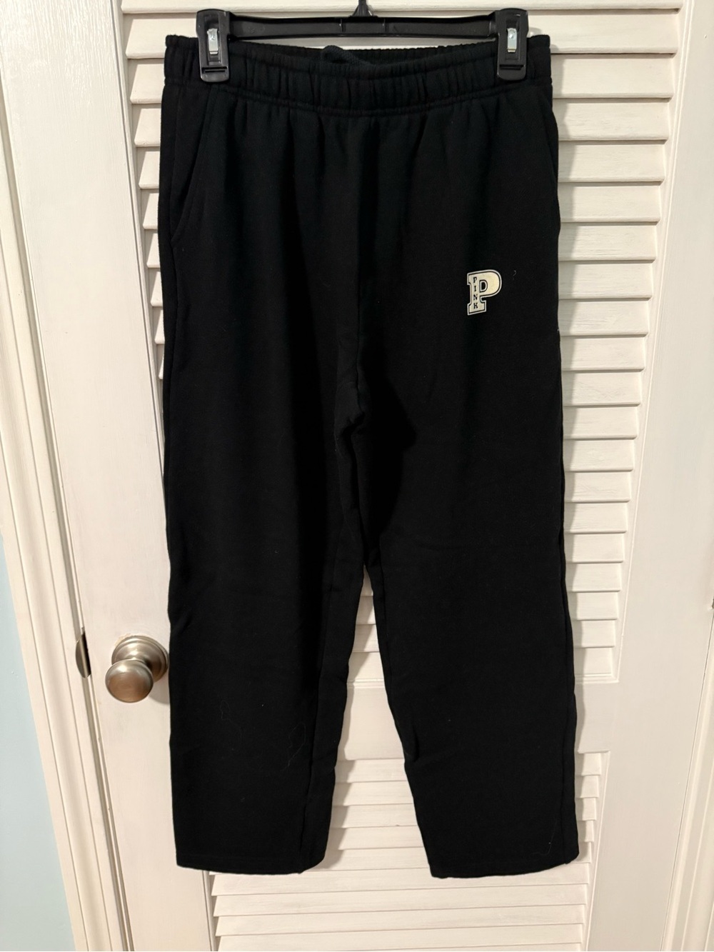 PINK Victoria Secret Black and white Sweatpants! High waisted NWOT!